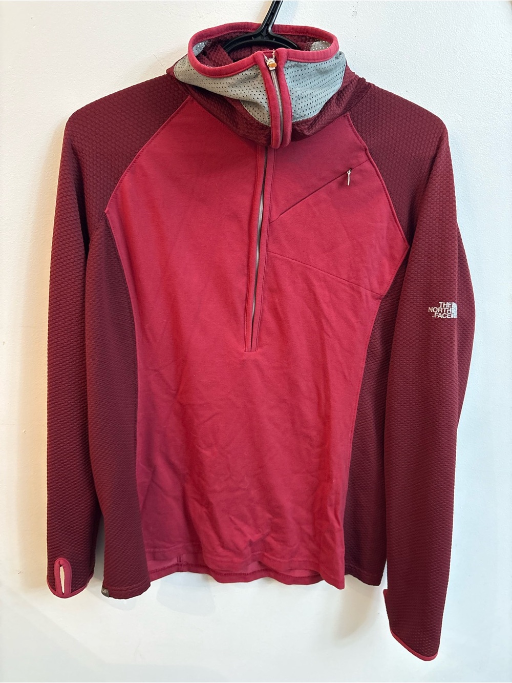 The North Face Women's Wine and Burgundy Half-Zip Pullover xlarge - Picture 1 of 9